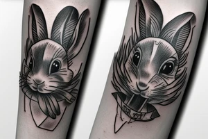 lucky rabbit foot tattoo idea