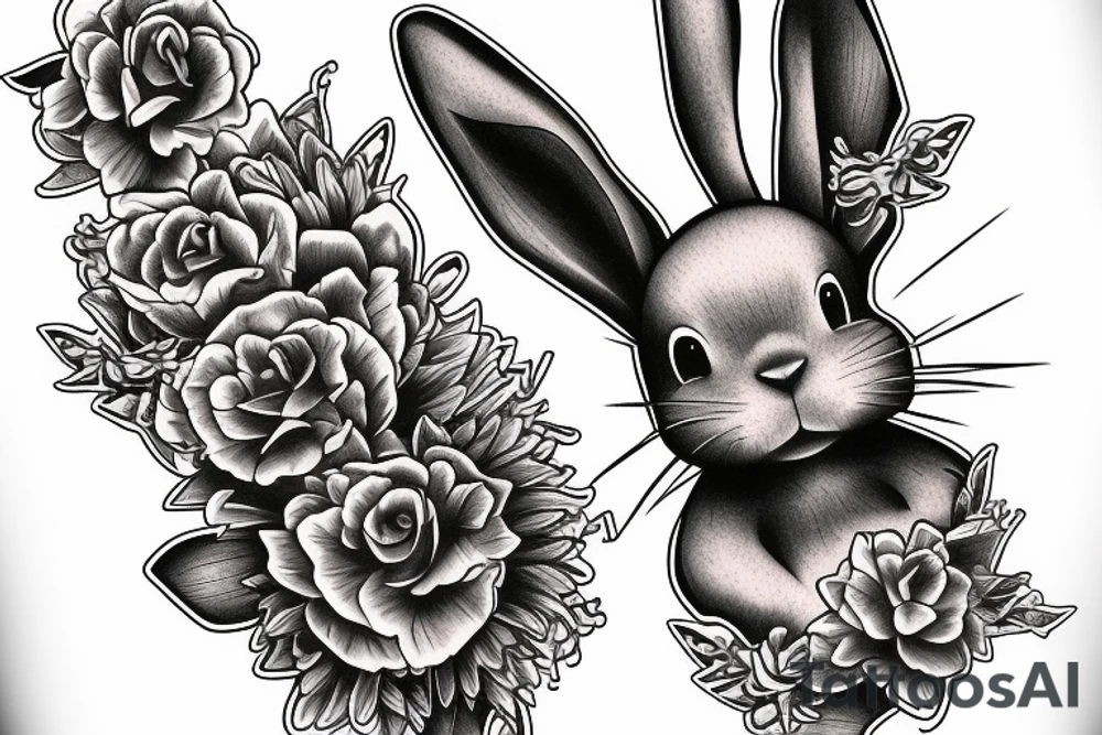 lucky rabbit foot tattoo idea