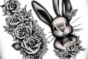 lucky rabbit foot tattoo idea