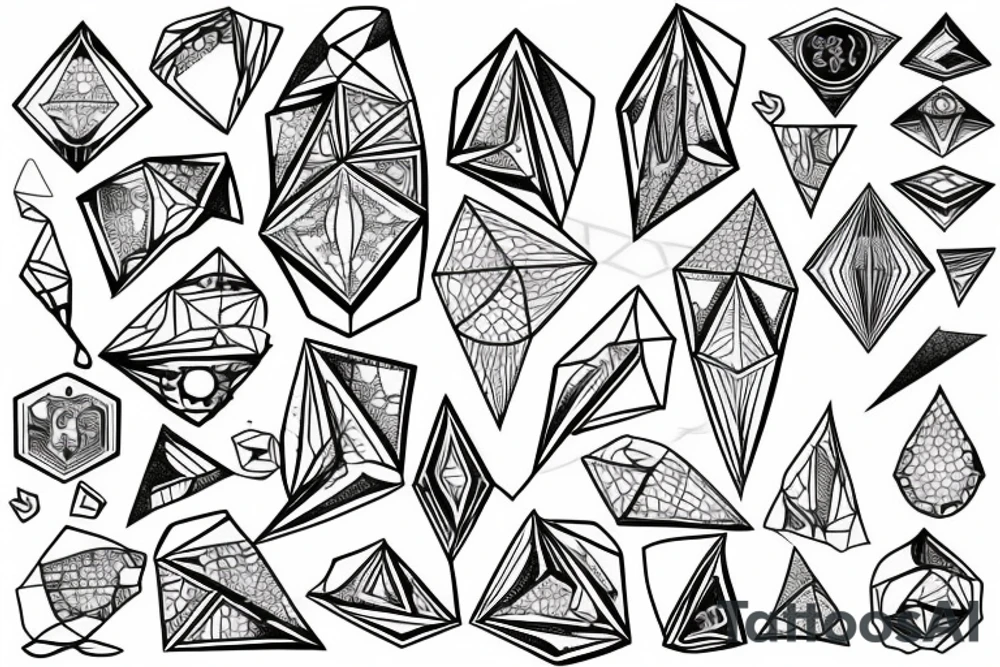diamond geo tattoo idea