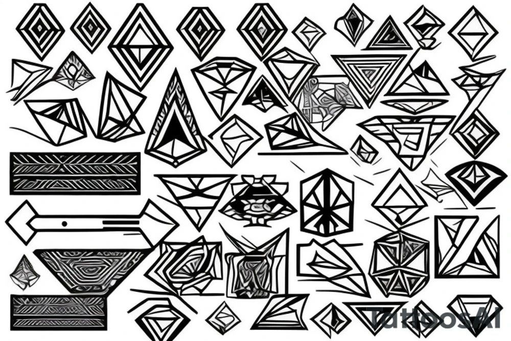diamond geo tattoo idea