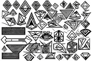 diamond geo tattoo idea