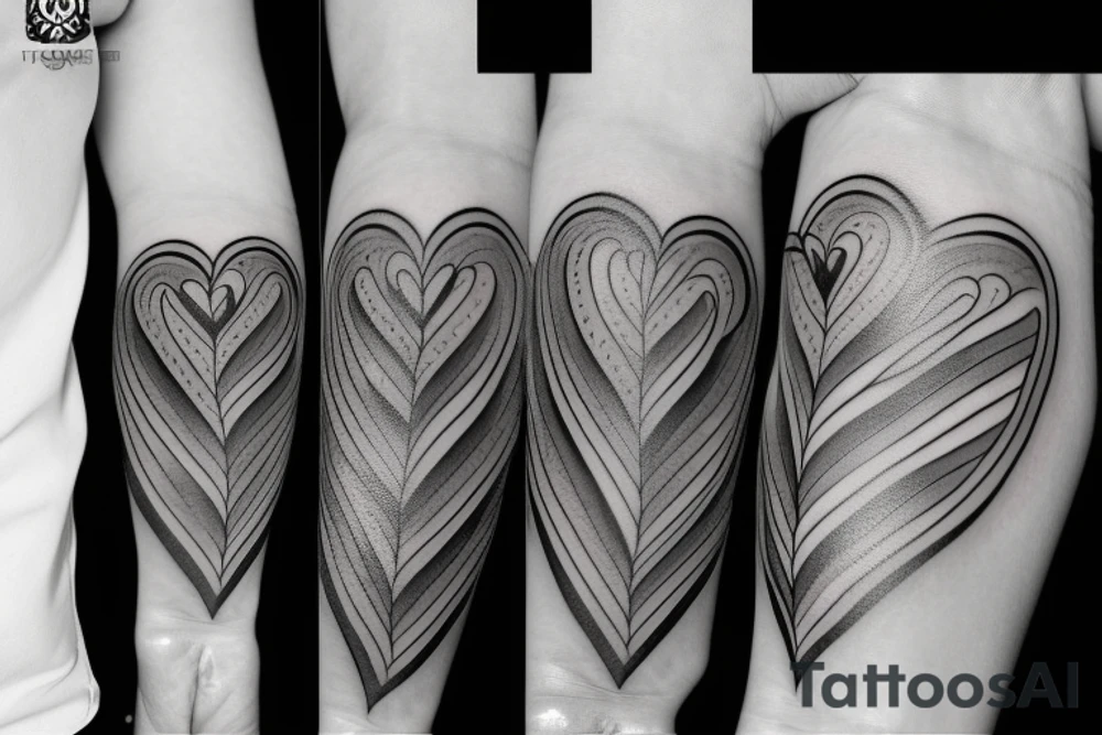 heart
flowers tattoo idea