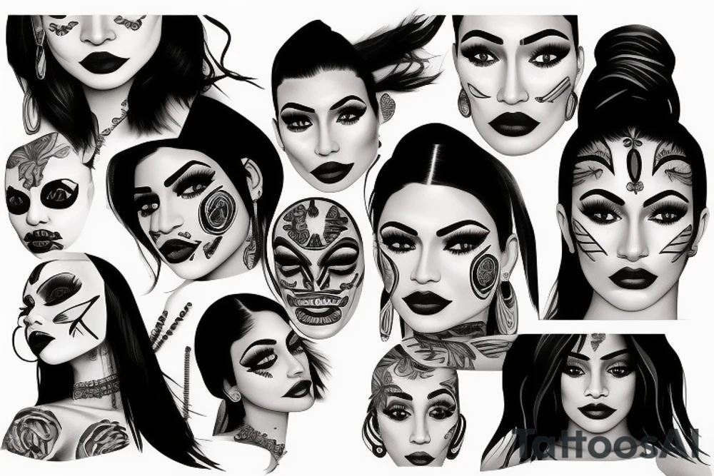 Kylie Jenner chicano style tattoo idea