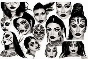Kylie Jenner chicano style tattoo idea