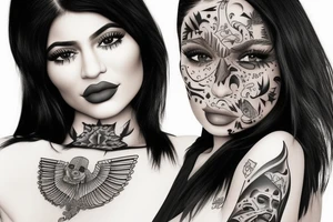 Kylie Jenner chicano style tattoo idea