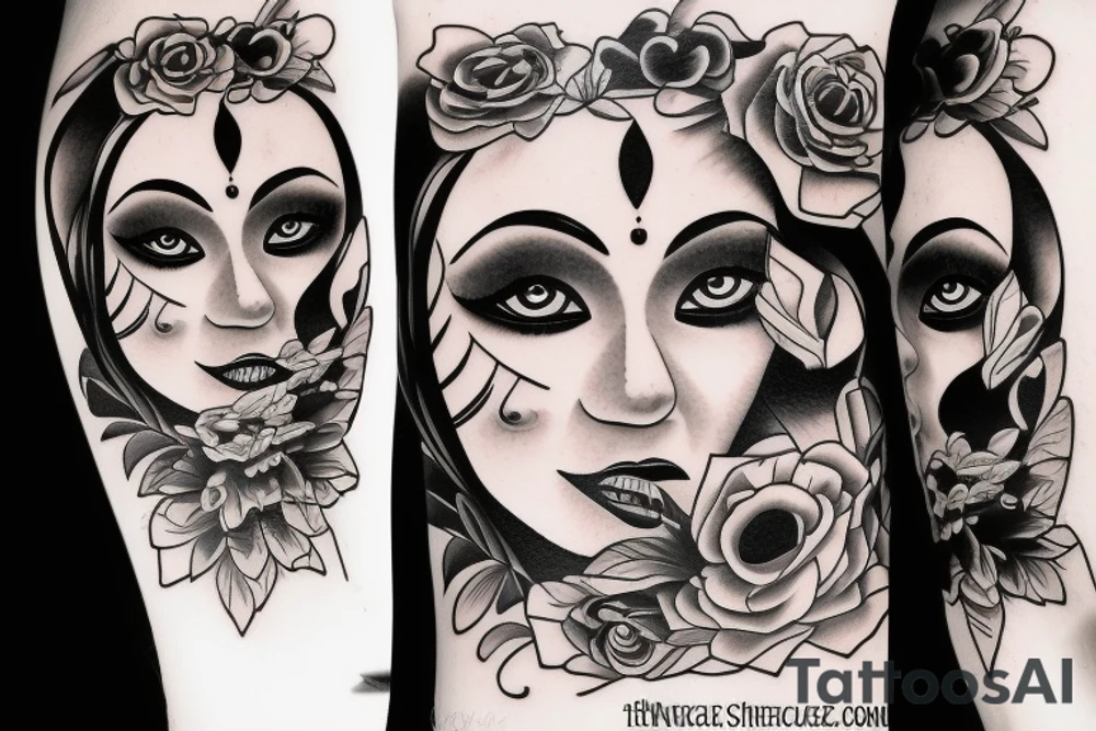 Chicano girl tattoo idea