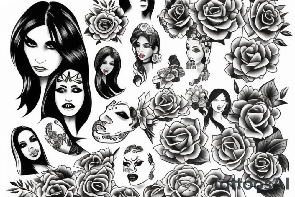Chicano girl tattoo idea