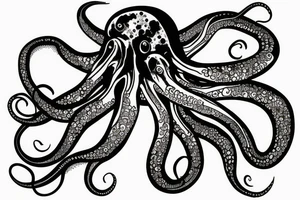 Octopus with esch tentacle with a different culture tattoo idea