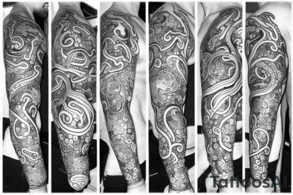 Octopus with each tentacle with a different culture tattoo idea Octopus with each tentacle with a different culture tattoo idea