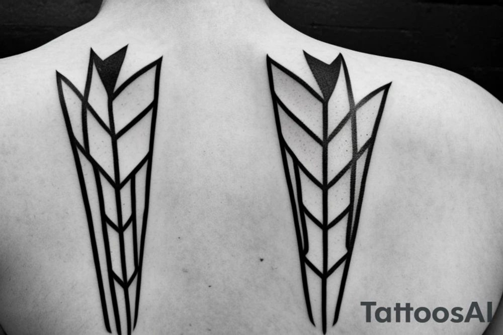 406, thin realistic arrow and arrow head with the 406 in the arrow head tattoo idea
