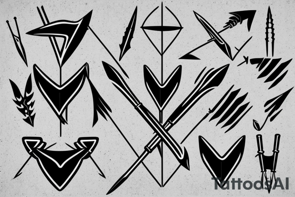 406, thin realistic arrow and arrow head with the 406 in the arrow head tattoo idea