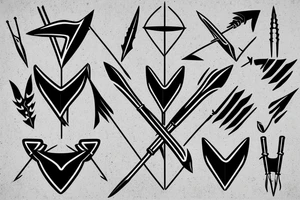 406, thin realistic arrow and arrow head with the 406 in the arrow head tattoo idea
