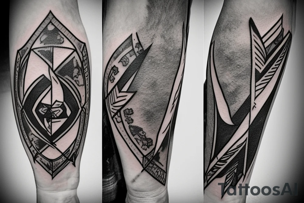 Arrow with an arrow head that says 406 tattoo idea