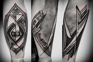 Arrow with an arrow head that says 406 tattoo idea