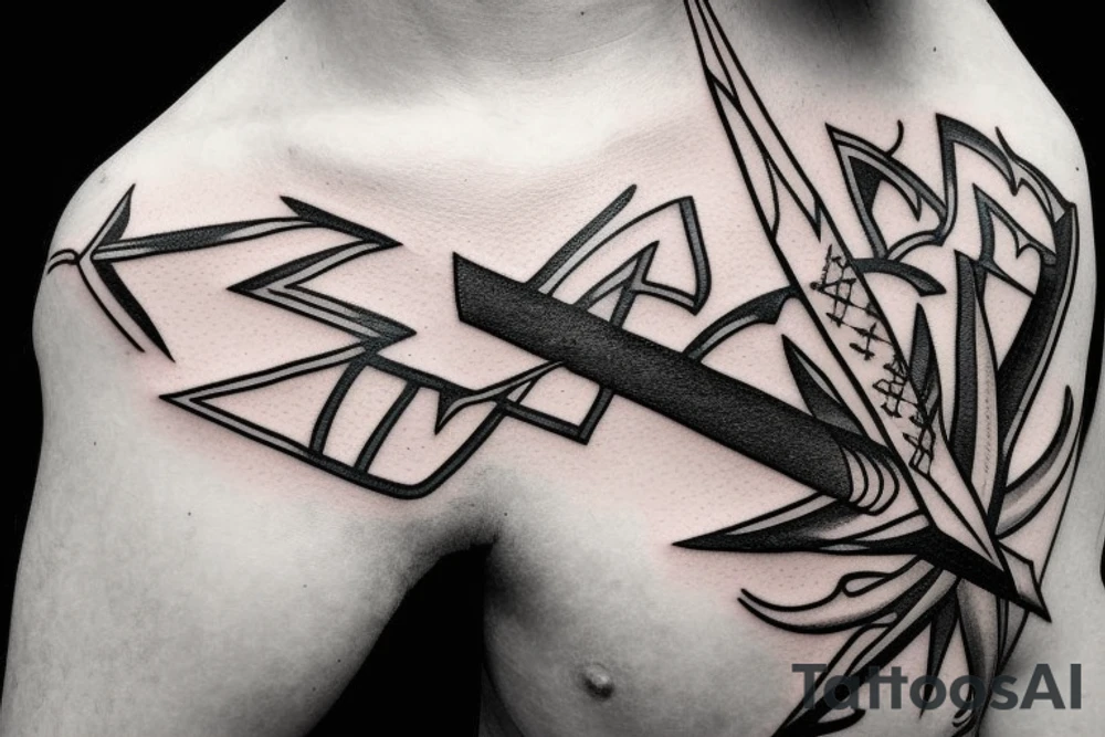 Arrow with an arrow head that says 406 tattoo idea