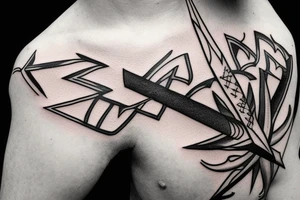 Arrow with an arrow head that says 406 tattoo idea
