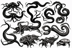 ship kraken tattoo idea