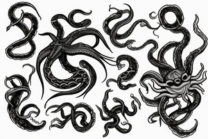 ship kraken tattoo idea