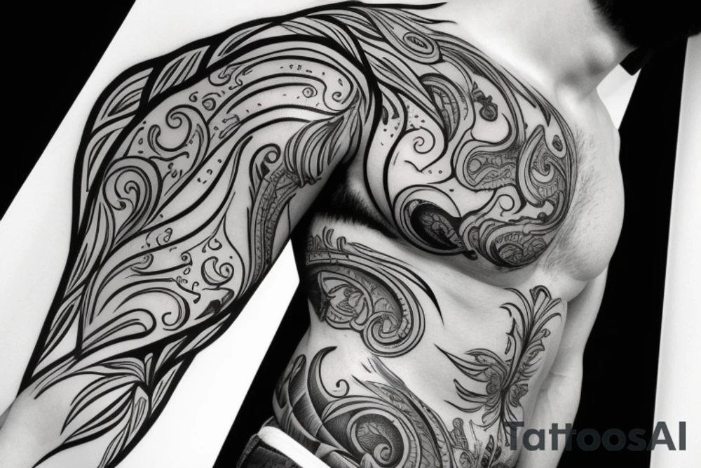 manly heart tattoo idea