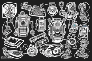 electronic circuitry tattoo idea