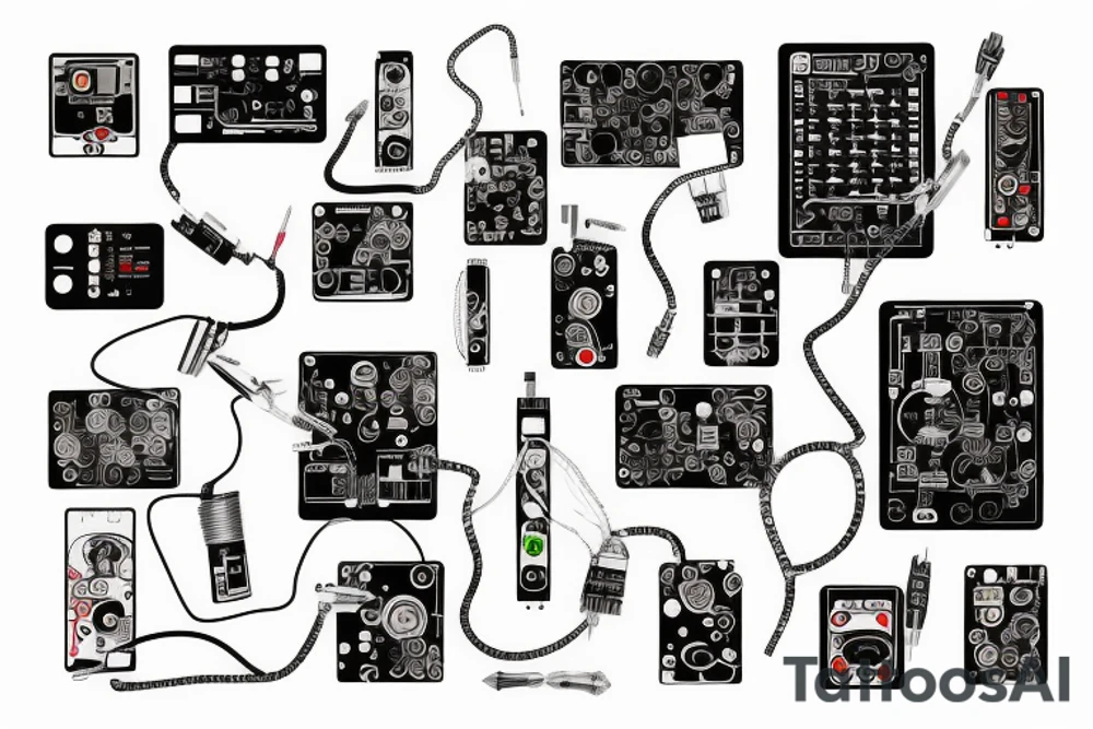 electronic circuitry tattoo idea