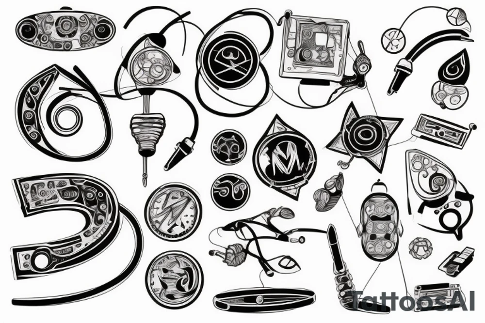 circuitry vector tattoo idea