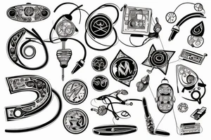 circuitry vector tattoo idea