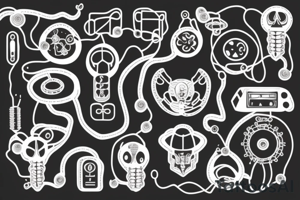 circuitry vector tattoo idea