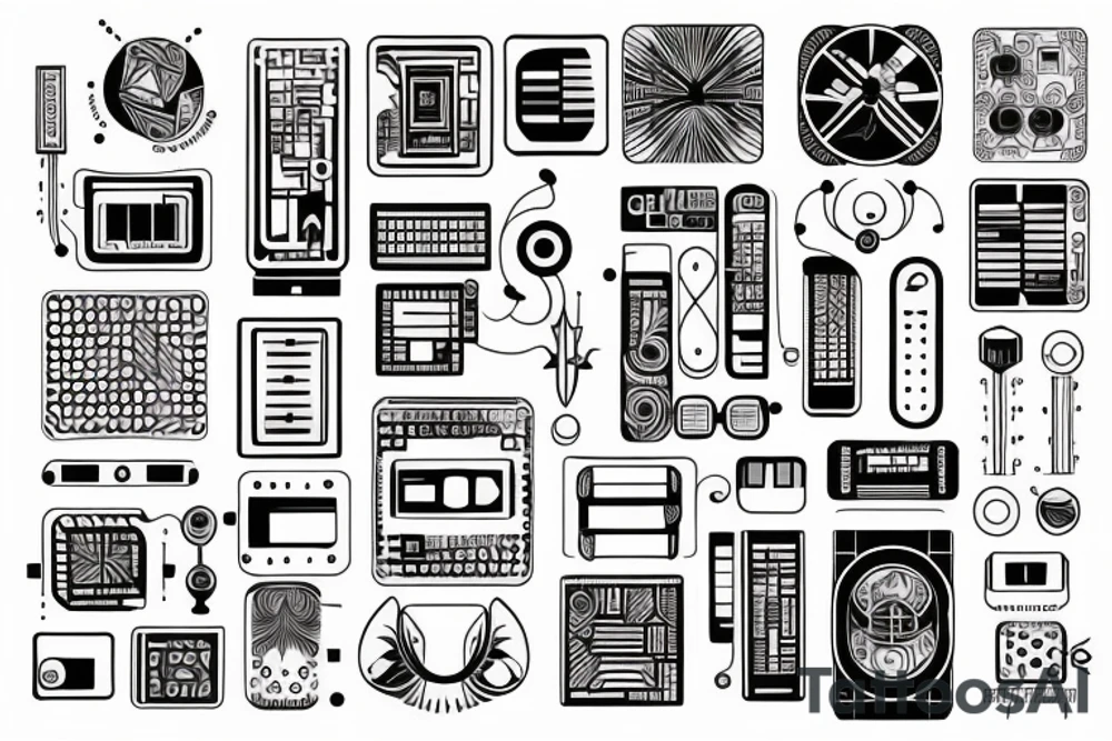 circuitry vector tattoo idea
