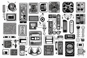 circuitry vector tattoo idea