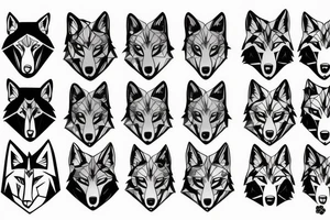 wolf face tattoo idea