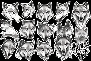 dollar sign wolf tattoo idea