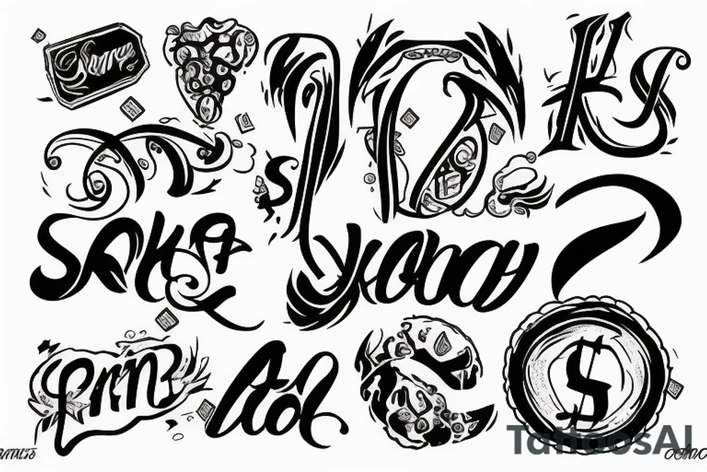 dollar sign tattoo idea