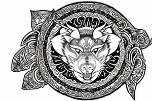fenrir mandala tattoo tattoo idea