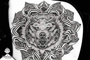 fenrir mandala tattoo tattoo idea