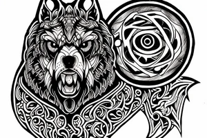 fenrir mandala tattoo tattoo idea