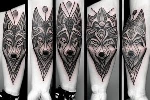 Wolf  mandala tattoo tattoo idea