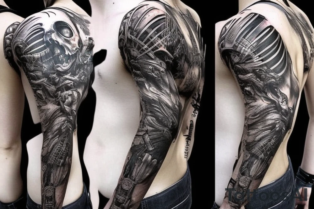dead space marker back suit tattoo idea