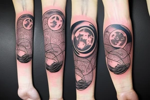 Moon music tattoo idea