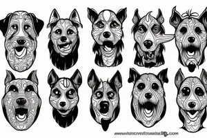 scary multi-headed dog tattoo idea