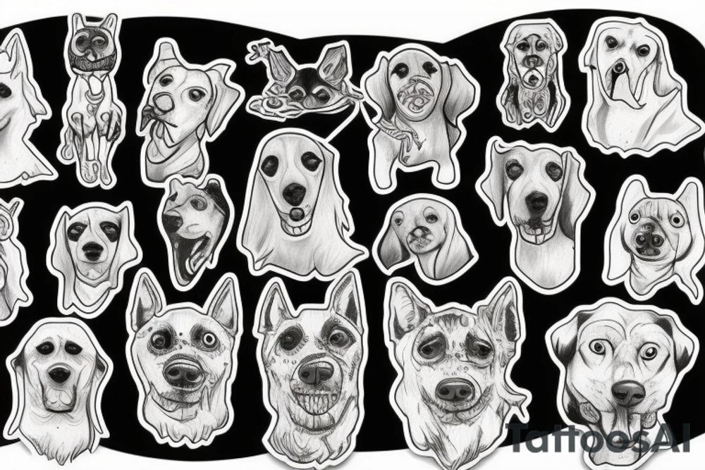 scary multi-headed dog tattoo idea