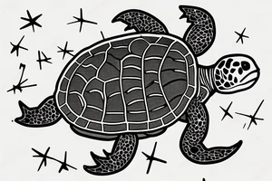 Fire turtle with a minigun tattoo idea