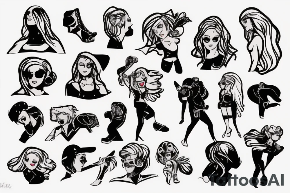 icon of a cartoon blonde red hair space cowboy, black plain background, vector drawing tattoo idea