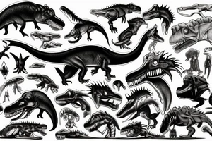 T. rex in pace tattoo idea