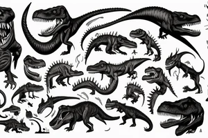 T. rex in pace tattoo idea