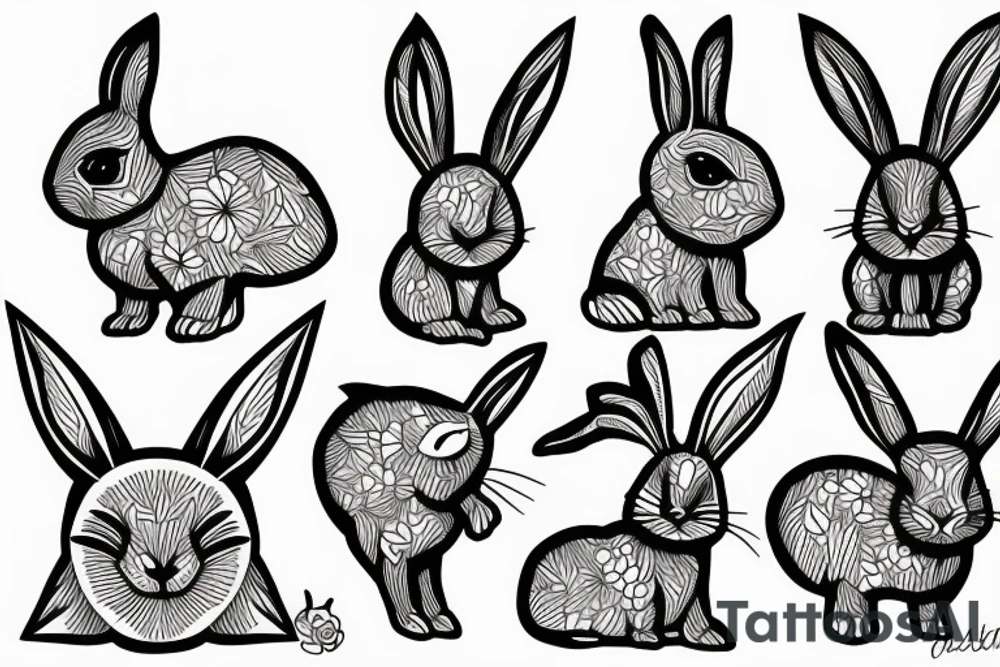 rabbit tattoo idea