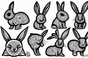 rabbit tattoo idea