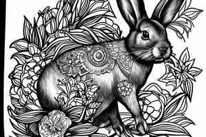rabbit, on shoulders tattoo idea
