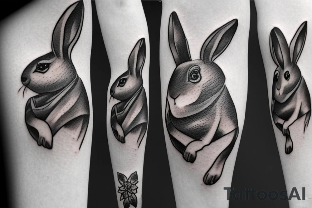 rabbit, on shoulders tattoo idea
